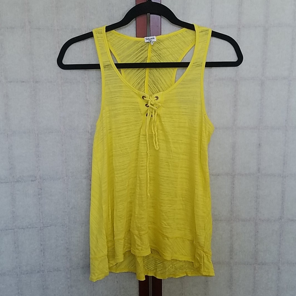 Anthropologie Splendid Yellow racerback tank top S